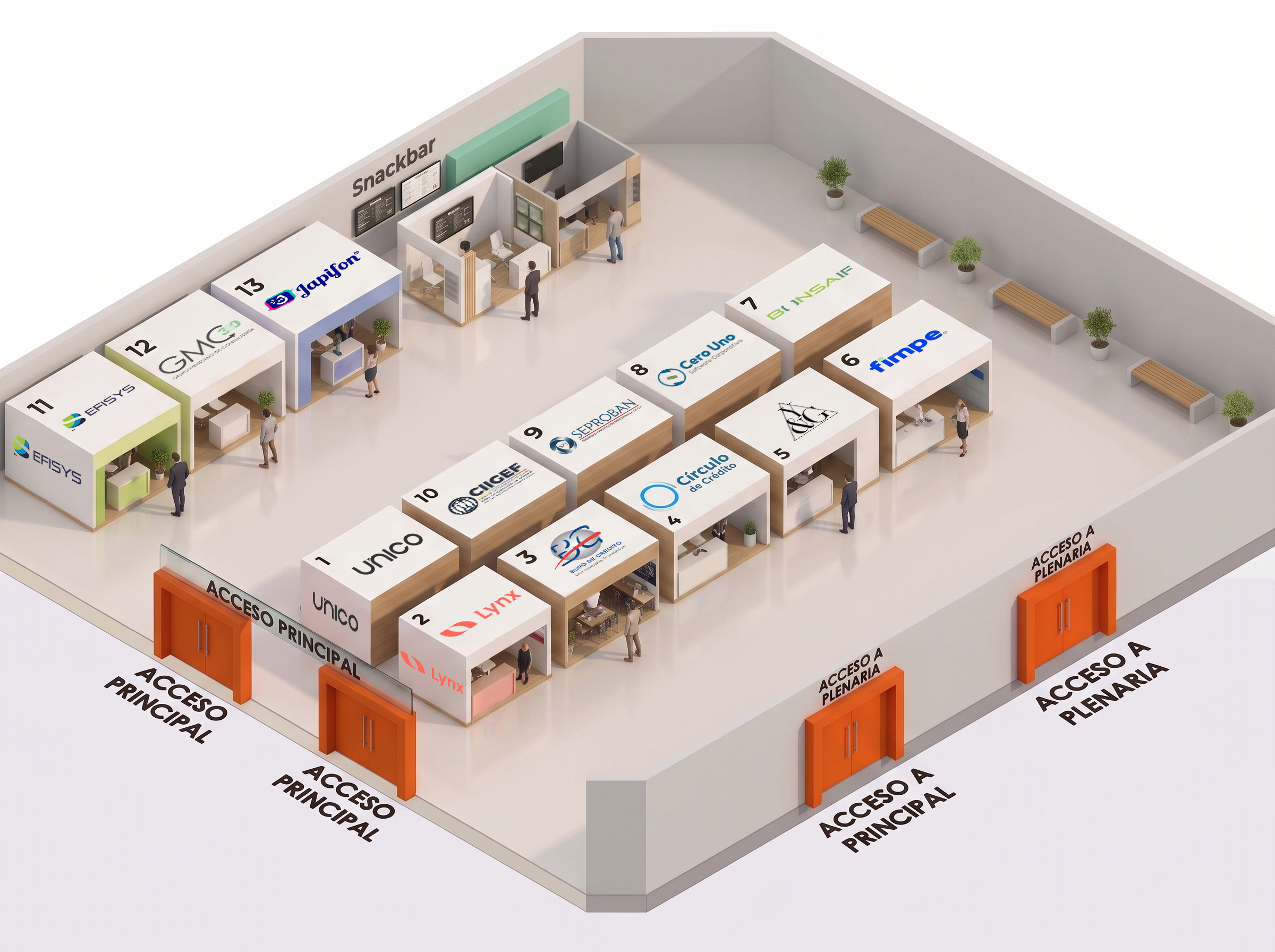Mapa de ubicación de stands